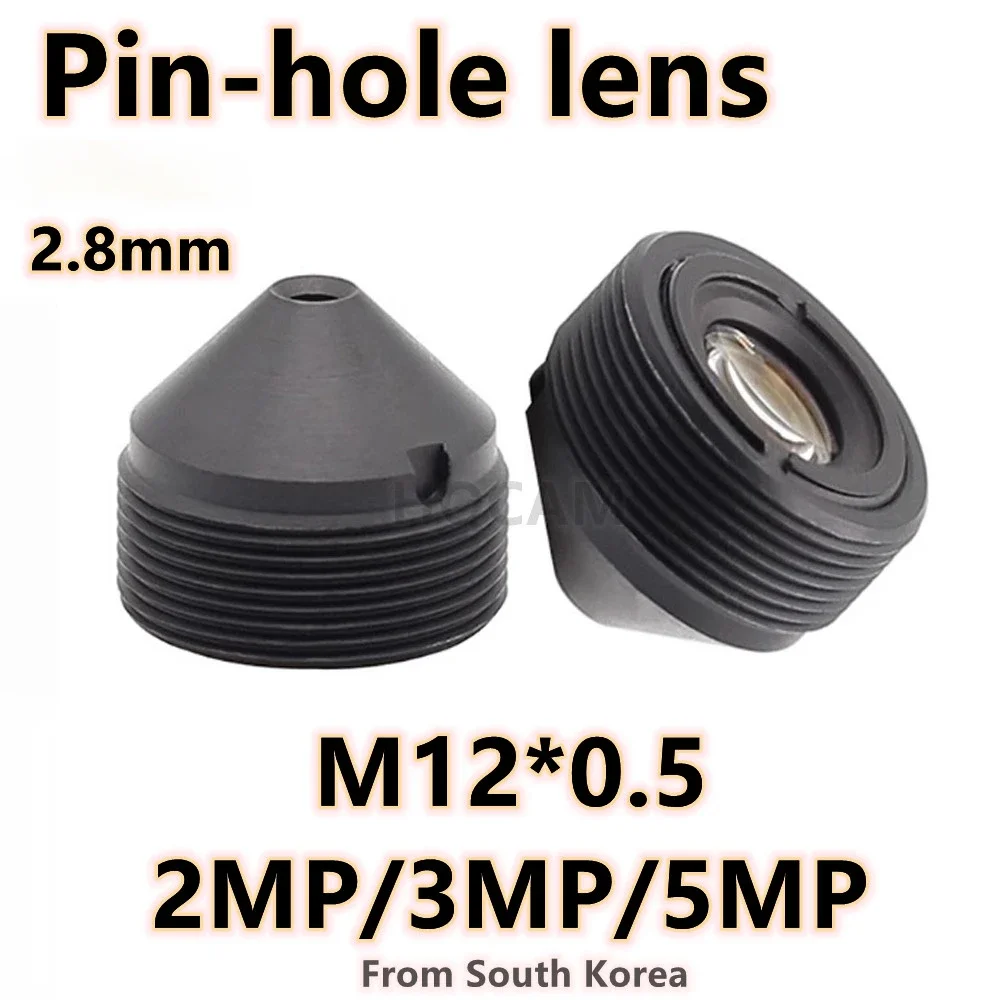 5MP 2mp 2.8mm Cone Pinhole Lens with Ir Filter for Security Camera CCTV M12*0.5 Mount Image Format F2.4 Viewangle Korean