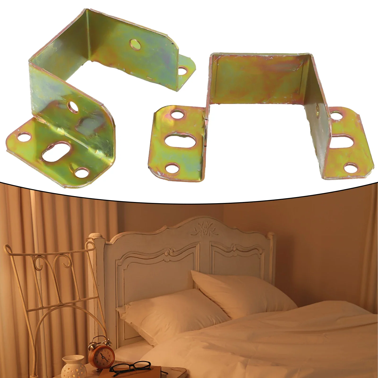 Conector de suportes, componentes de suporte central de cama preta, acessórios de conexão, fixações, aço inoxidável, metal resistente