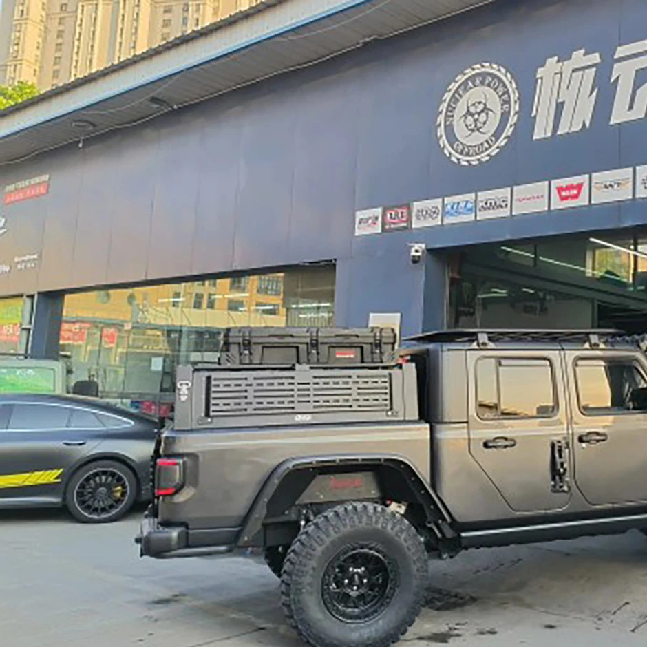 

ForВысококачественный алюминиевый водонепроницаемый складной навес Tonneau Hardtop для внедорожного Jeep Gladiator Rubicon Truck Roof