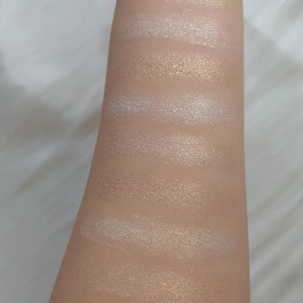 New 3 Colors Face Blusher Natural Color Long Lasting Body Highlight Shimmer Glitter Multifunctional Blush Highlighter