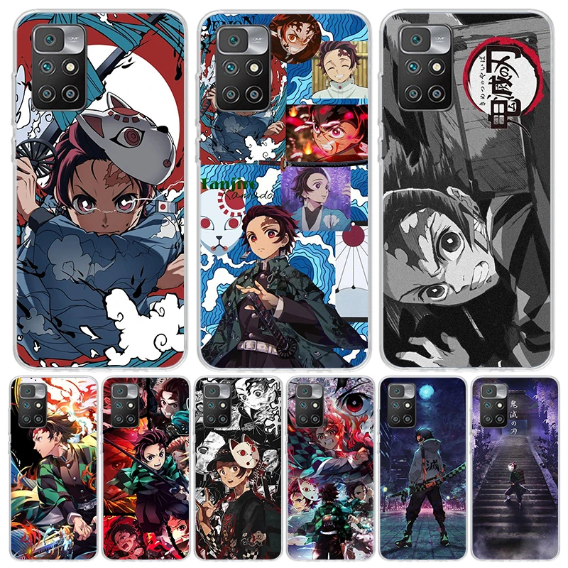 Demon Slayer Tanjiro Case Phone Cover for Xiaomi Redmi 12 12C 10 10C 10A 9 9C 9A 9T 8 8A 7 7A 6 Pro 6A S2 K20 K30 K40 Trend Fund