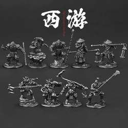 Metal car key pendant ornaments Journey to the West Tang Monk Sun Wukong Bajie ancient soldier model desktop game ornaments