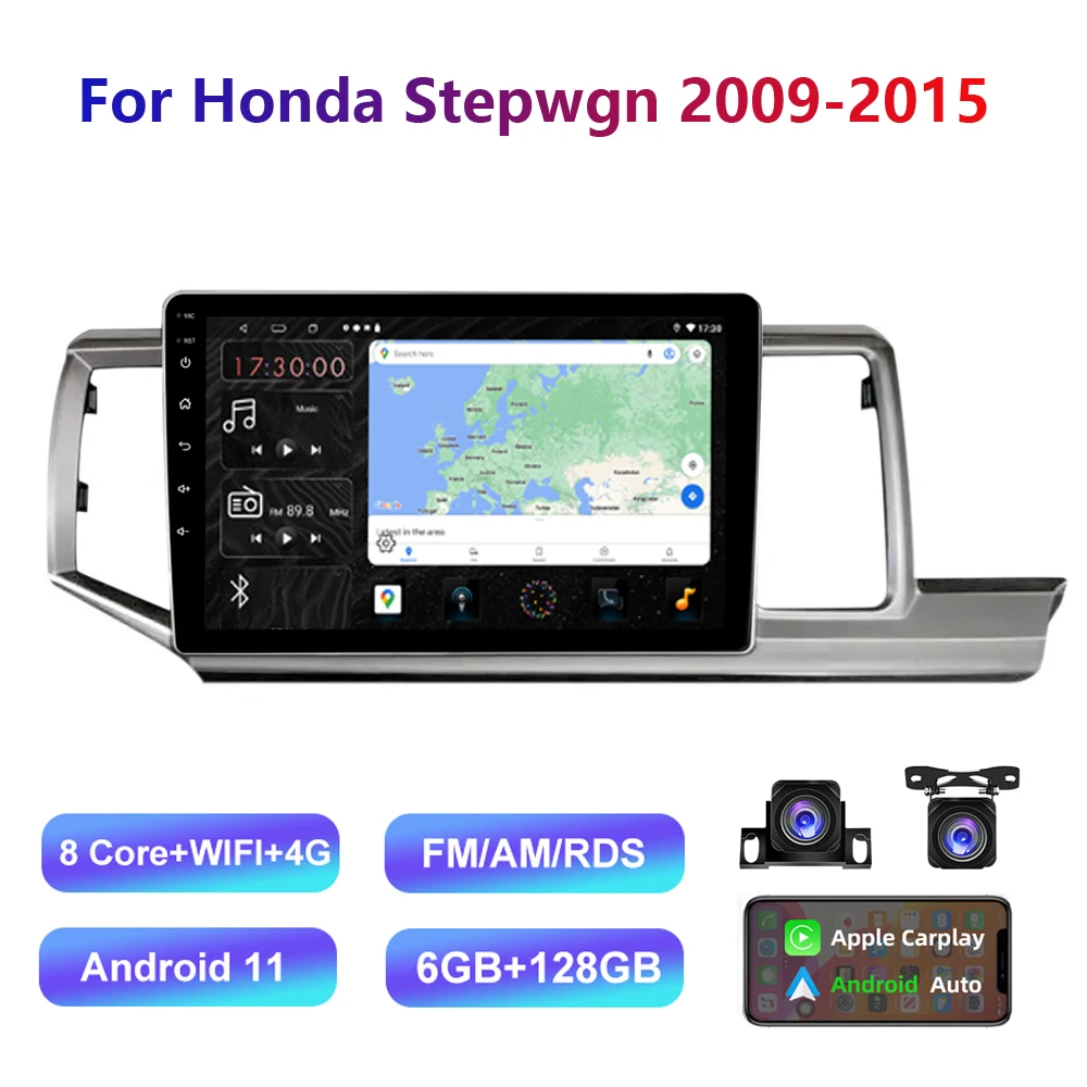 

HD multimedia head unit For Honda Stepwgn 2009-15 Car Stereo Radio Android video GPS Carplay 4G AM/RDS/DSP