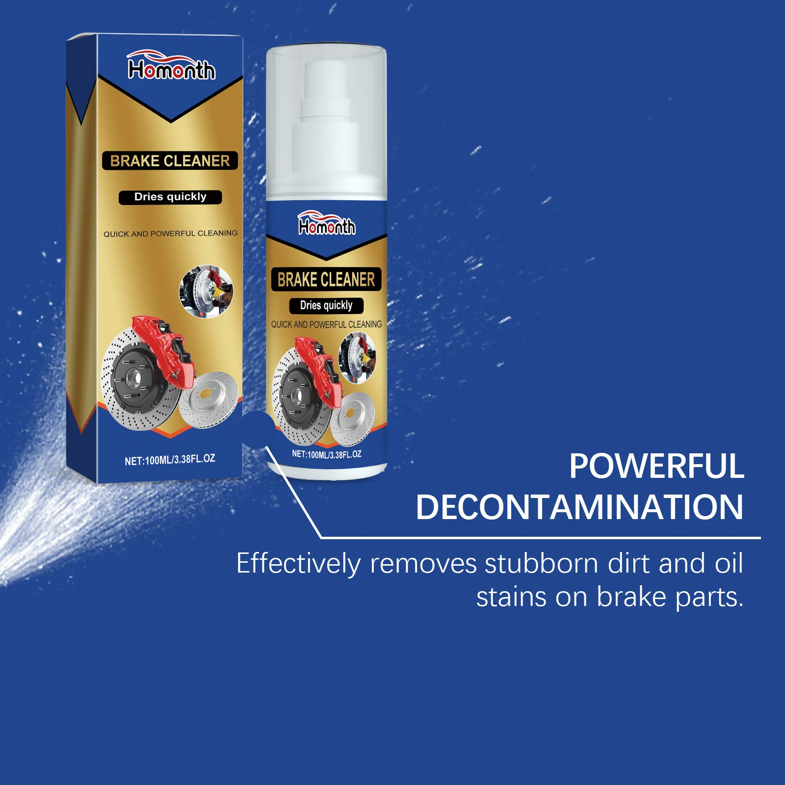 Car Brake Disc Rust Remover Cleaner Spray Dissolve Iron Powder Brake Dust Eliminate Abnormal Brake Noise Brake System Care Tool