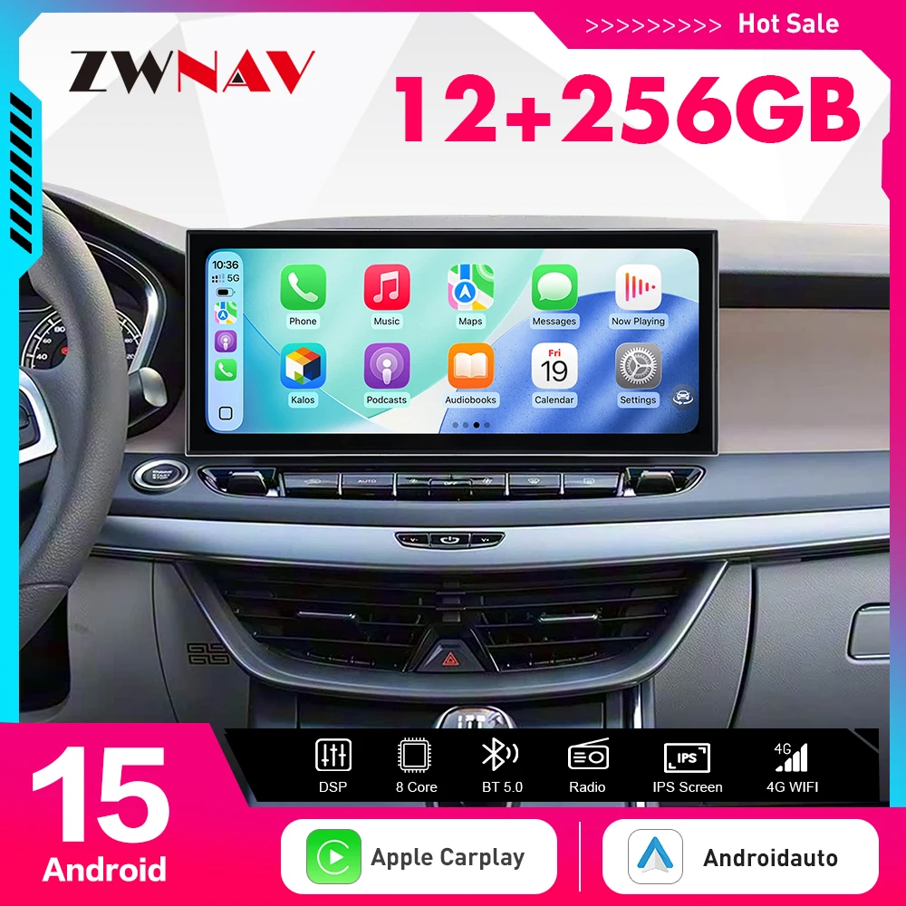 15.8 inch Car Radio Touch Screen Carplay For GAeely Jiaji Maple 80V 2017-2022 Android 15 GPS Navigation Multimedia Player Head