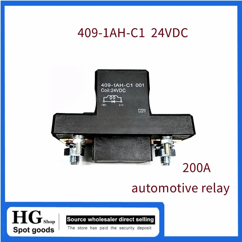 Original and brand new   409-1AH-V1 409-1AH-C1 409-1AH-C1-R1 12VDC 24VDC automotive power main switch 200A starting relay