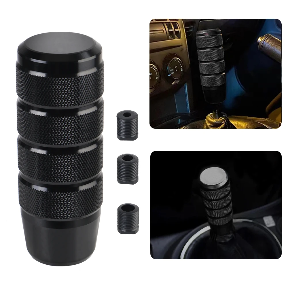 

Universal Gear Shift Knob Manual Transmission Non-Slip New Style Aluminum knurled Shifter Lever Knob 95MM