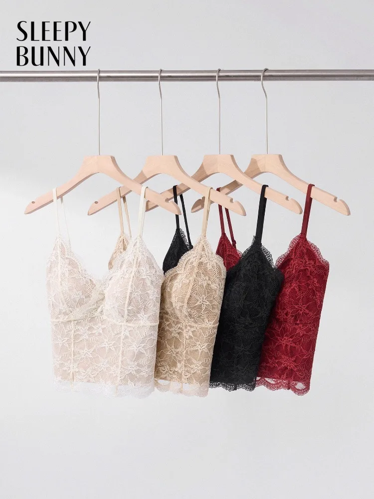 

Women Lace Camisole V Neck Tank Top Padded Slim Fit Sleeveless Inner Top Elegant Breathable Summer Layering Wear Lady Chic Style