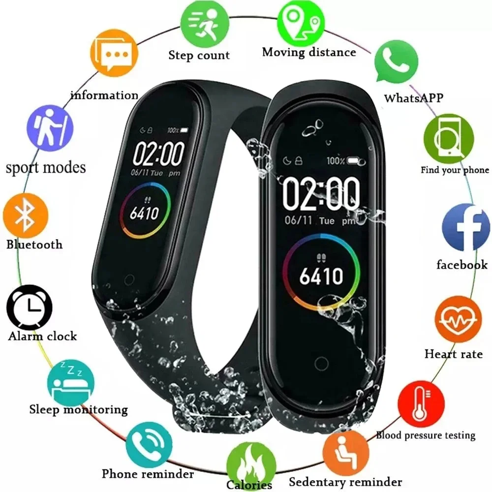 For Xiaomi Smart Watch Men Women Led Digital Sport Waterproof Smartwatch Heart Rate Blood Pressure Monitor Watch Kids watches