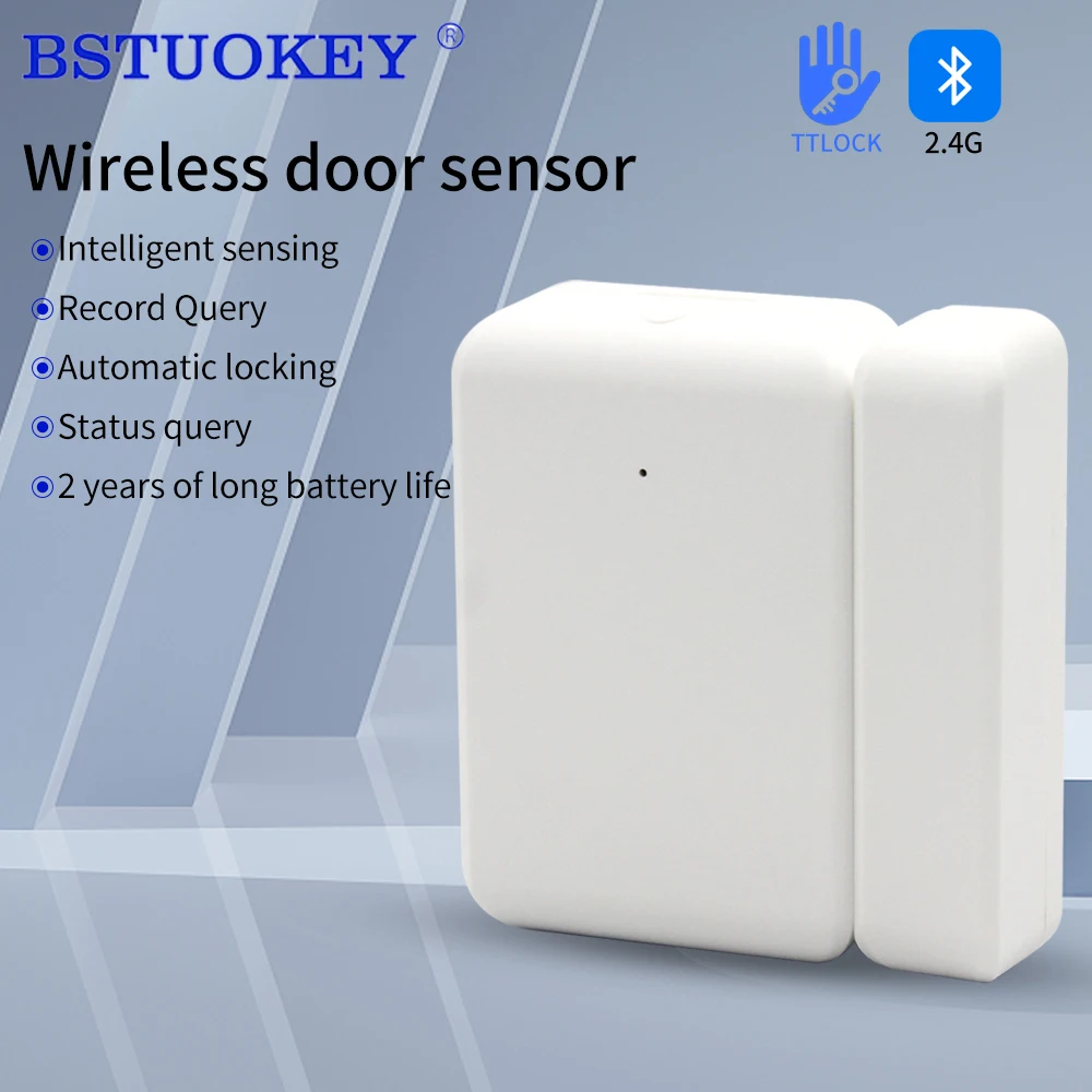 Aplicación TTLOCK, Sensor de puerta de 2,4 Ghz, Sensor de contacto, Detector de apertura y cierre, alarma de casa inteligente, protección de