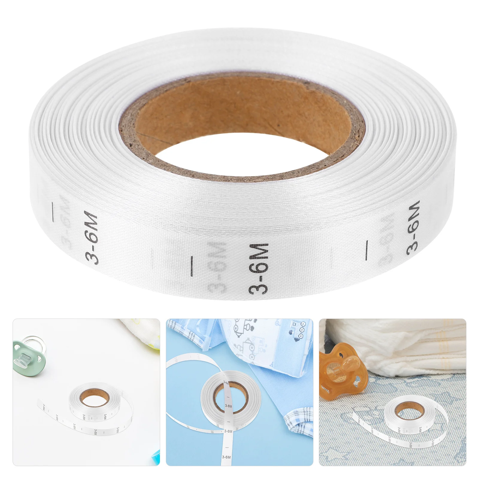 

Baby Clothes Size Ribbon Digital Month Labels Durable Fabric Tag Handmade Projects Fine Craftsmanship Versatile Use