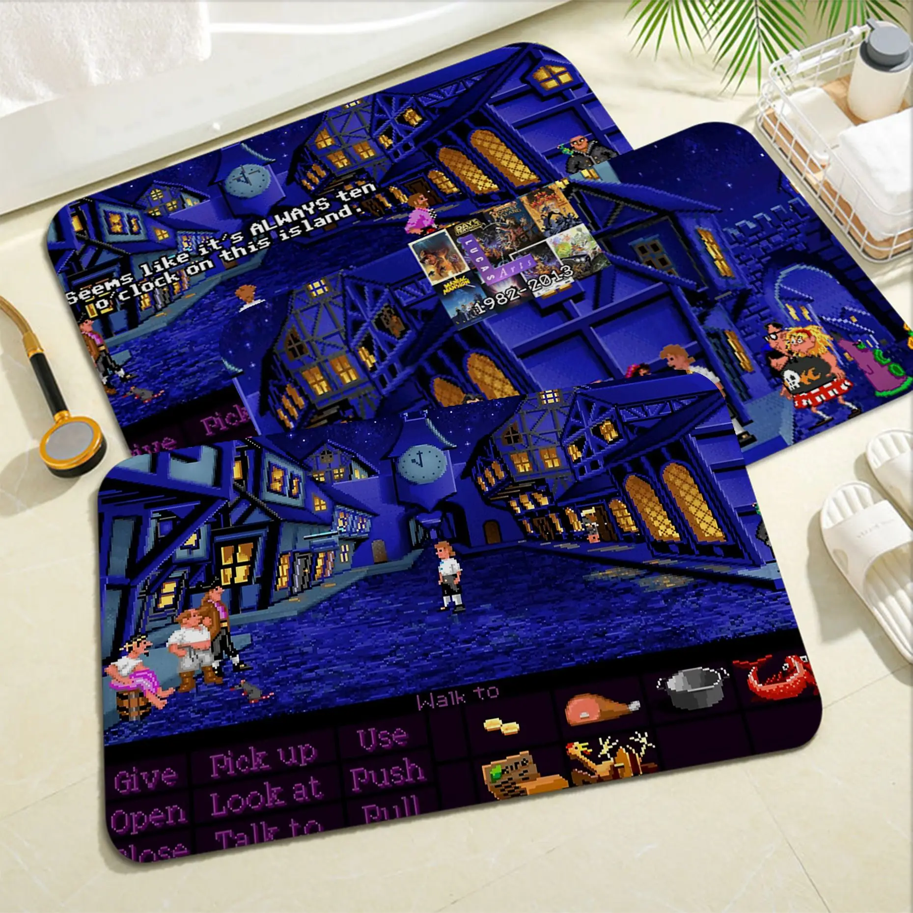 Melee Island Streets Monkey Island Door Mat Anti-slip Absorb Water Long Strip Cushion Bedroon Mat Doormat Area Rug