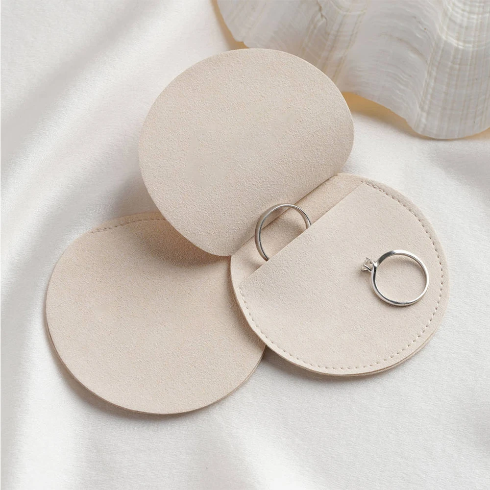 5Pcs Round Microfiber Bag for Jewelry