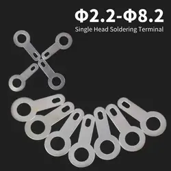 10-100PCS 2.2-8.2 Silver-plated Copper Single Head Soldering Terminal Circular Weld Washer Welding Sheet Soldering Lug