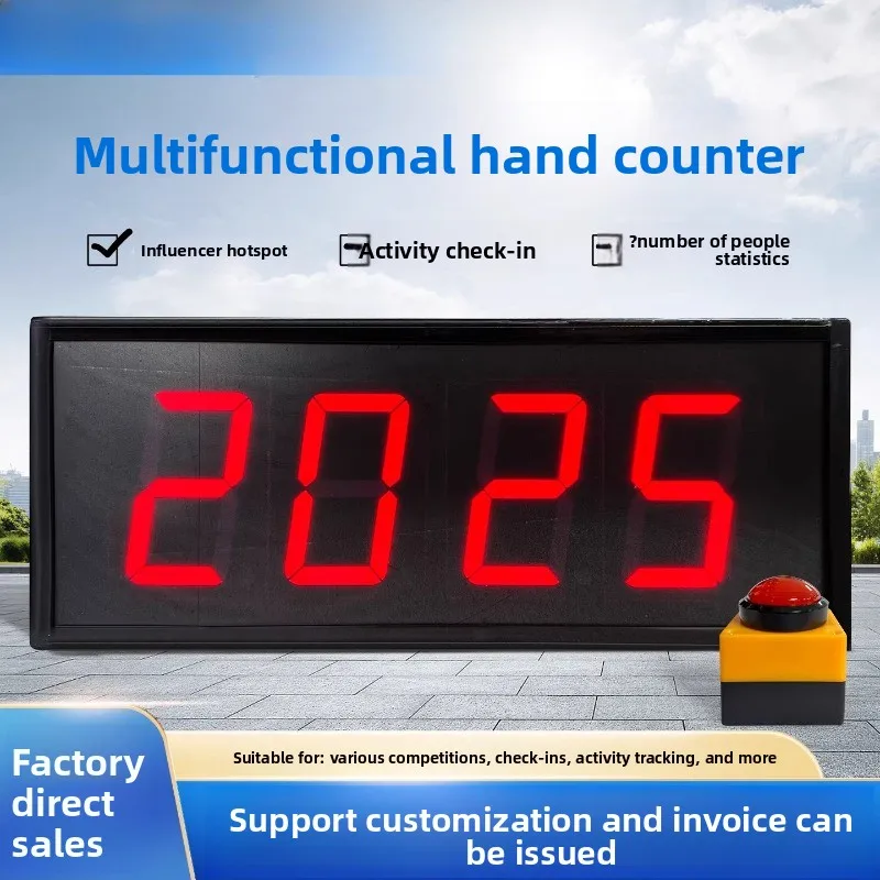 

Large screen check-in, multi-function hand clapping counter, high-definition high-definition control, addition and subtraction