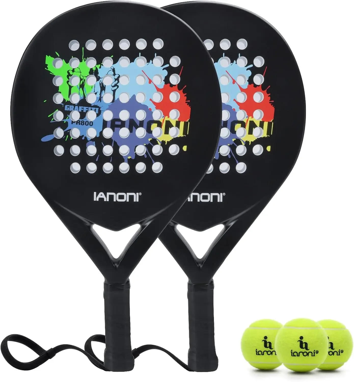 Racket Carbon Fiber Surface with EVA Memory Flex Foam Core Lightweight Padel Racquet