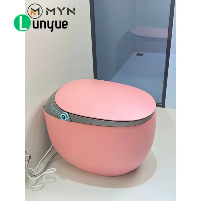 High Quality Orange Gray Electric Automatic Self Cleaning Integrated Egg Shaped Intelligent Toilet Smart Bathroom Fixture