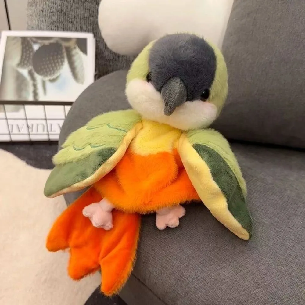 Kawaii BIRD Plushหุ่นมือBudgerigar Cockatiel COSPLAYตุ๊กตาPlush 20 ซม.พระภิกษุสงฆ์Parakeet Fluffy Parrotตุ๊กตาเด็ก