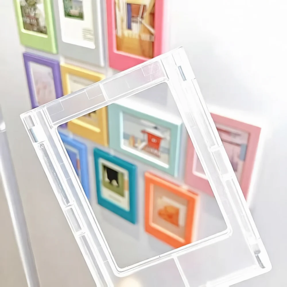 Mini Magnetic Picture Frame 3 Inch Photo Holder Refrigerator Magnet Aesthetic Desk Decoration Trendy Room Accessories
