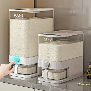 하이 엔드 압착 쌀통, 곤충 방지, 습기 방지 밀폐, 가정용 식품 등급 쌀 상자, 밀가루 저장 용기 