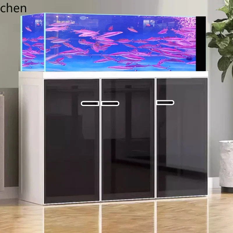

DSA extremely narrow stream tank medium and large industrial wind side overflow Lanshou fish tank ultra-white aquatic plant