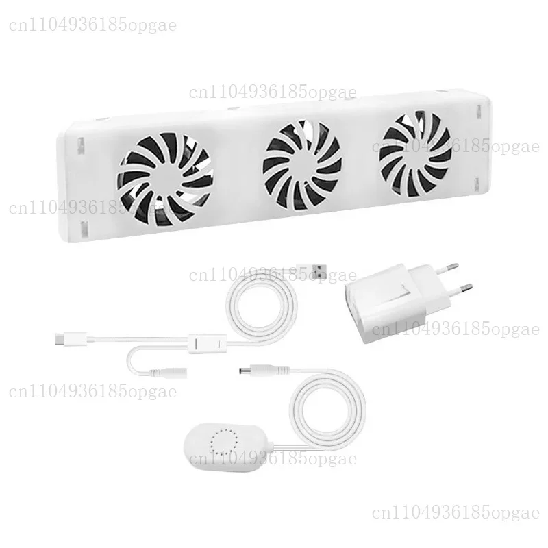 5.0 Magnetic Smart Fireplace Fan, Radiator Cooling Booster Fan Set, Intelligent Home Heat Distribution, EU Plug