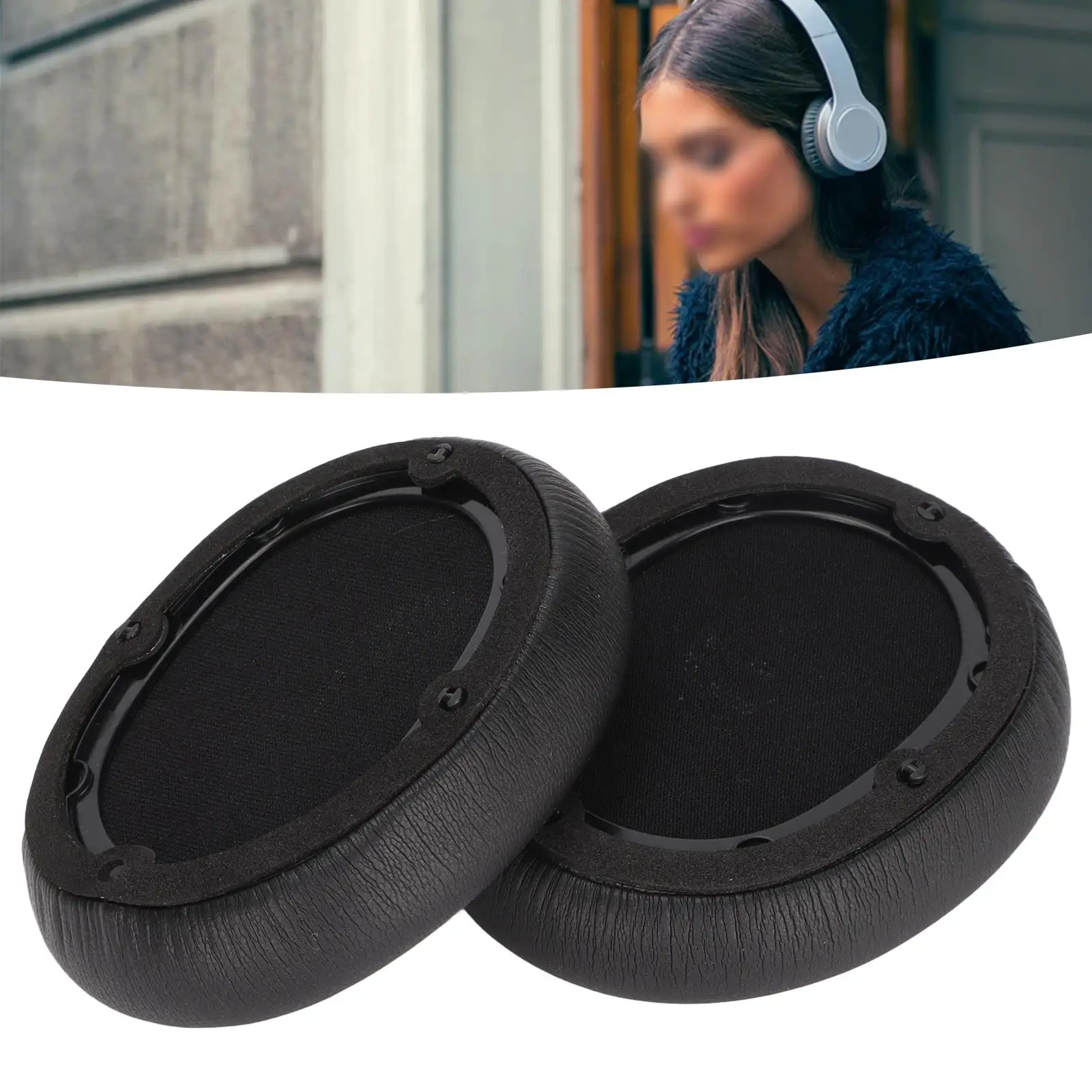 Protein Leather Ear Cushion Replacement Pads for w860nb & for w830bt - Quick Fit Comfort