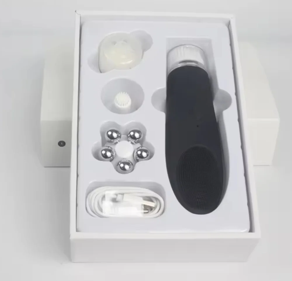 Herramienta de masaje de belleza para rostro y cuello, herramienta facial, cabezal rodante de metal