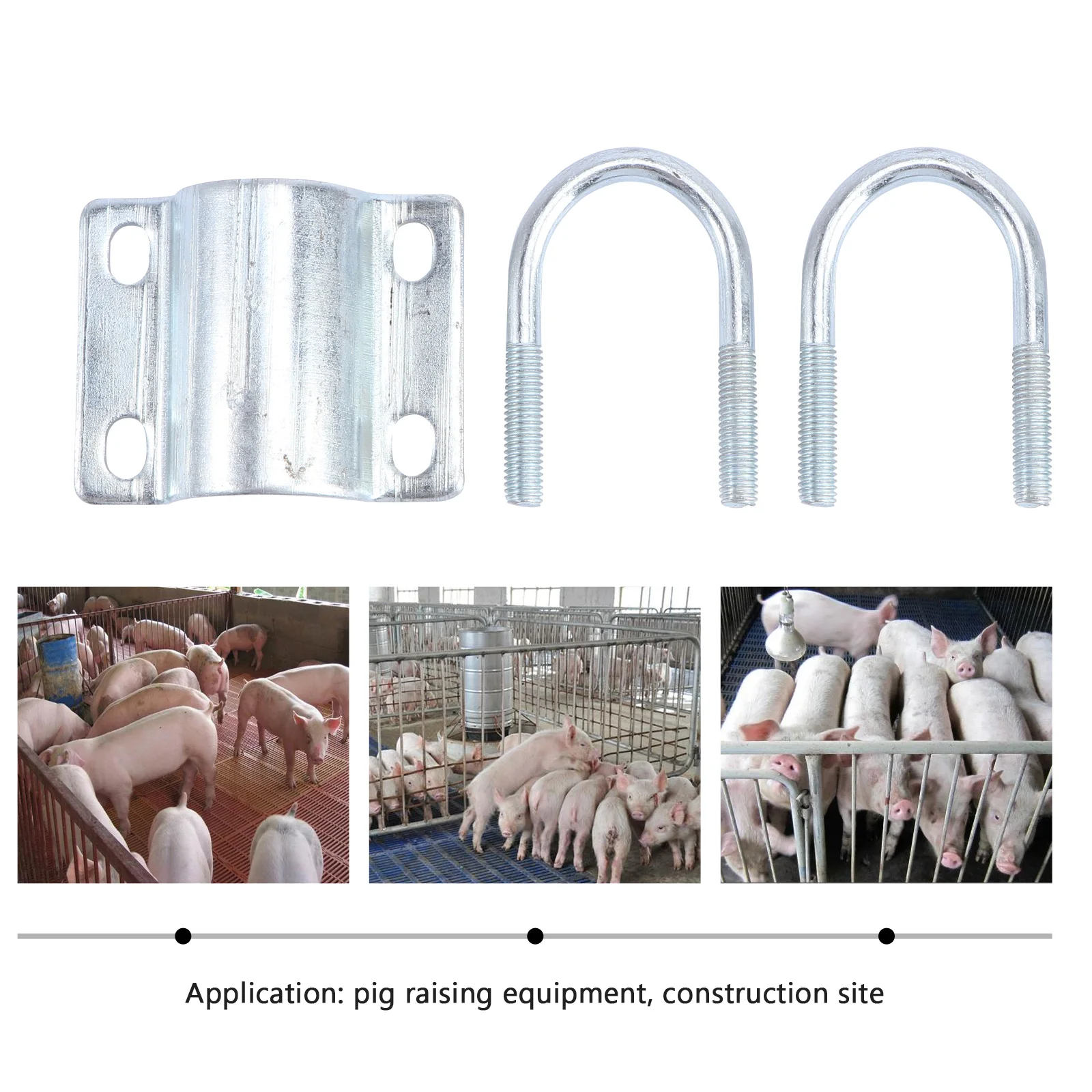 

4 Pcs Cross Clamp U Clip Obstetric Table Pig Raising Equipment Tube Buckle Hose