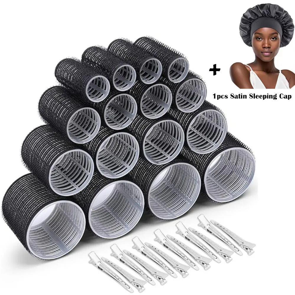 

29pcs Heatless Curls Self Grip Hair Rollers No Heat Hair Curlers Hair Bangs Volume Hair Curlers Jumbo Hair Volume salon Curler