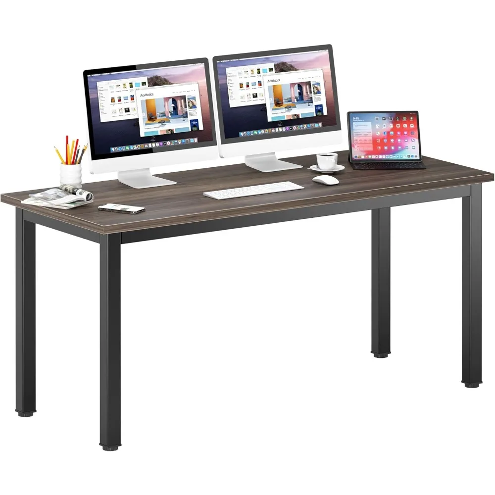 

Computer Desk Home Office Table Writing Desk Study Table Gaming Desk Worstation (63 inch, Walnut)