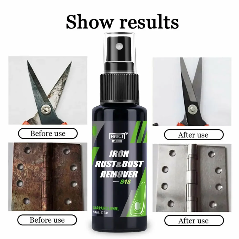 HGKJ S18 Car Rust Remover Spray Protect Wheels And Brake Discs From Iron Dust Rim Rust Cleaner Auto Detail Chemical Car Care