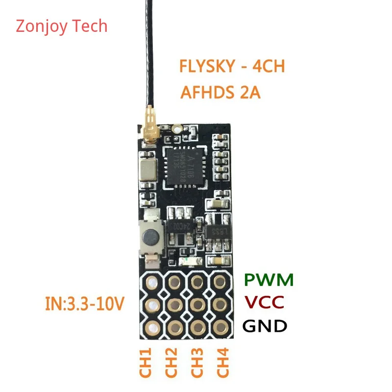 

New JHEMCU FS2A 4CH AFHDS for Flysky i6 i6X i6S/FS-i6 FS-i6 transmitters, 2A mini compatible receiver PWM output