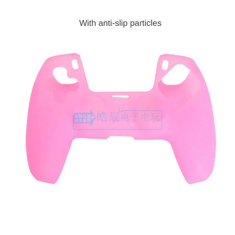 1/2 قطعة المضادة للانزلاق رصع المياه الطباعة المطاط غطاء سيليكون الجلد ل PS5 Dualsense تحكم مع الإبهام السيطرة x2