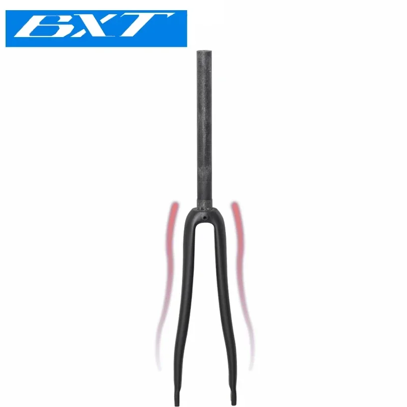 Carbon Bicycle Fork Road Bike 700C Straight Tube Cyclocross Rigid Matte/Glossy Black Road Bike Carbon Fork 700C