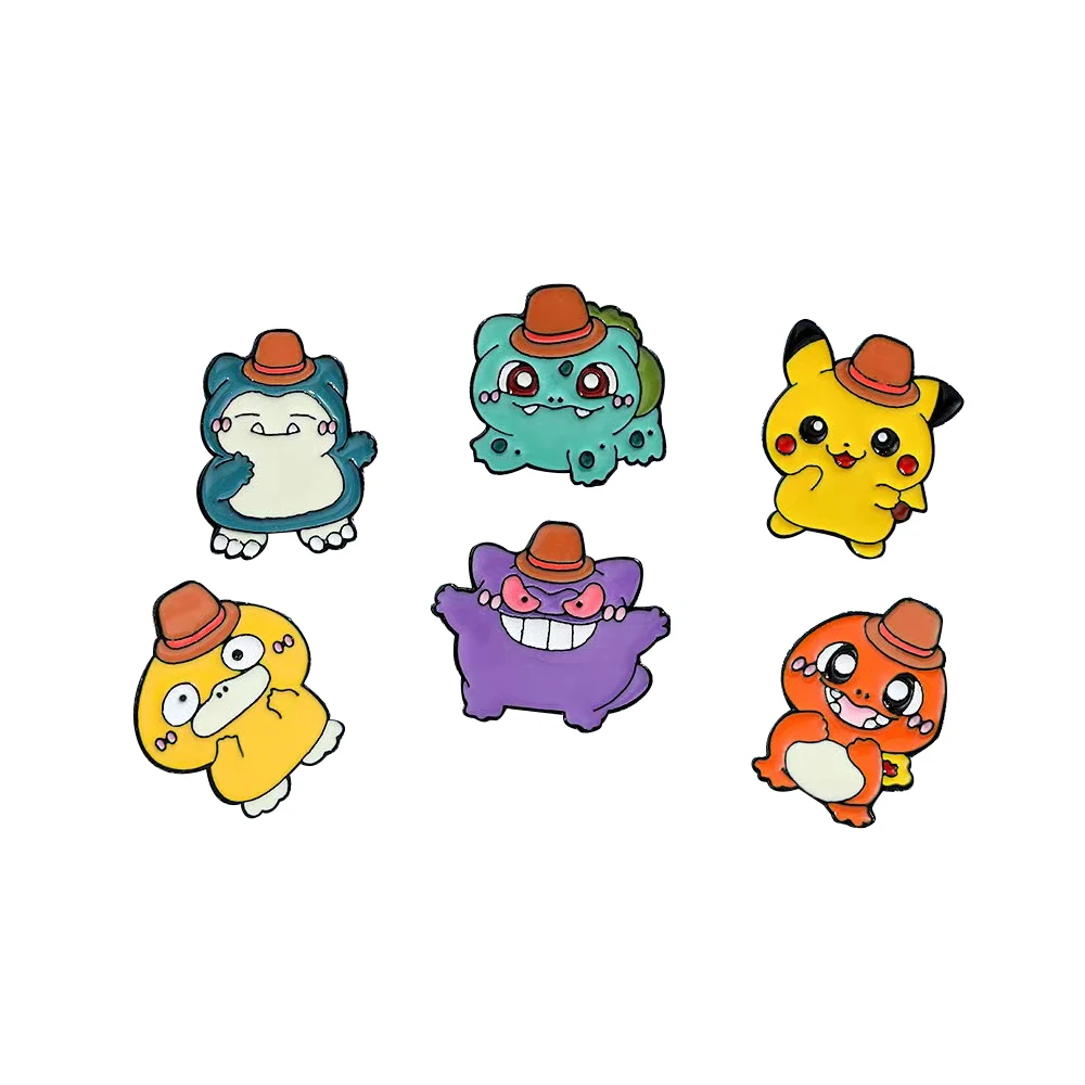 

Original Self-made Pokémon Personalized Cartoon Badge Brooch Backpack Accessories Decoration Anime Periphery Children's Gift