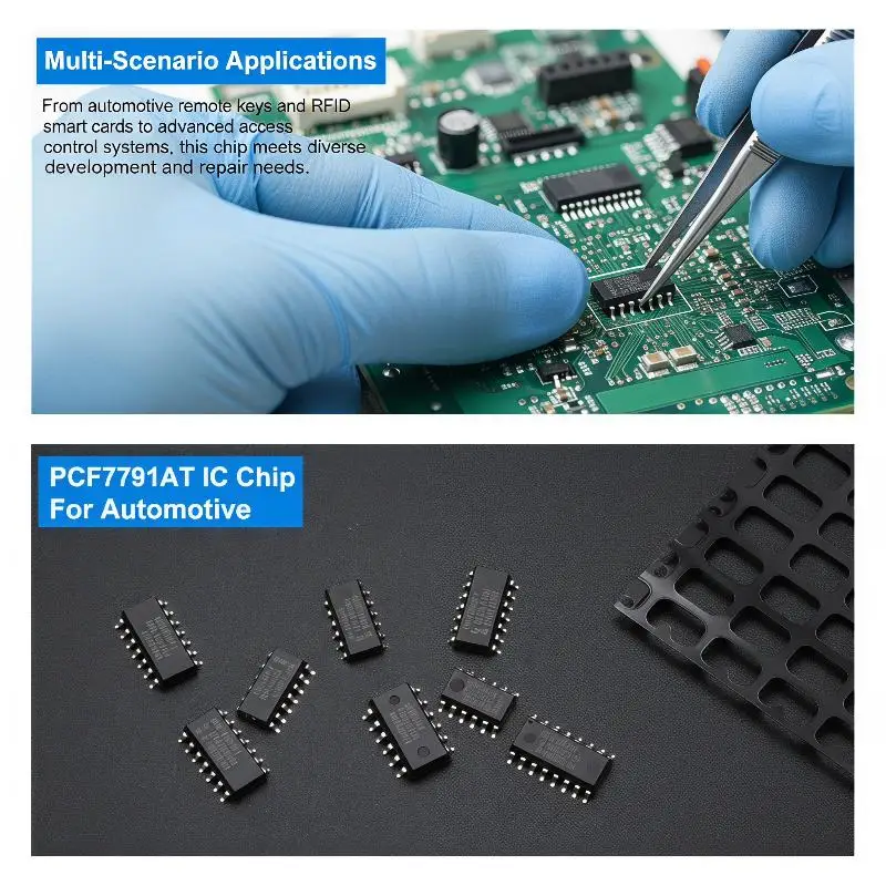 2/10Pcs PCF7991AT SOP14 Automotive Transponder IC Chip Reliable Replacement  for Car Key Programming Use