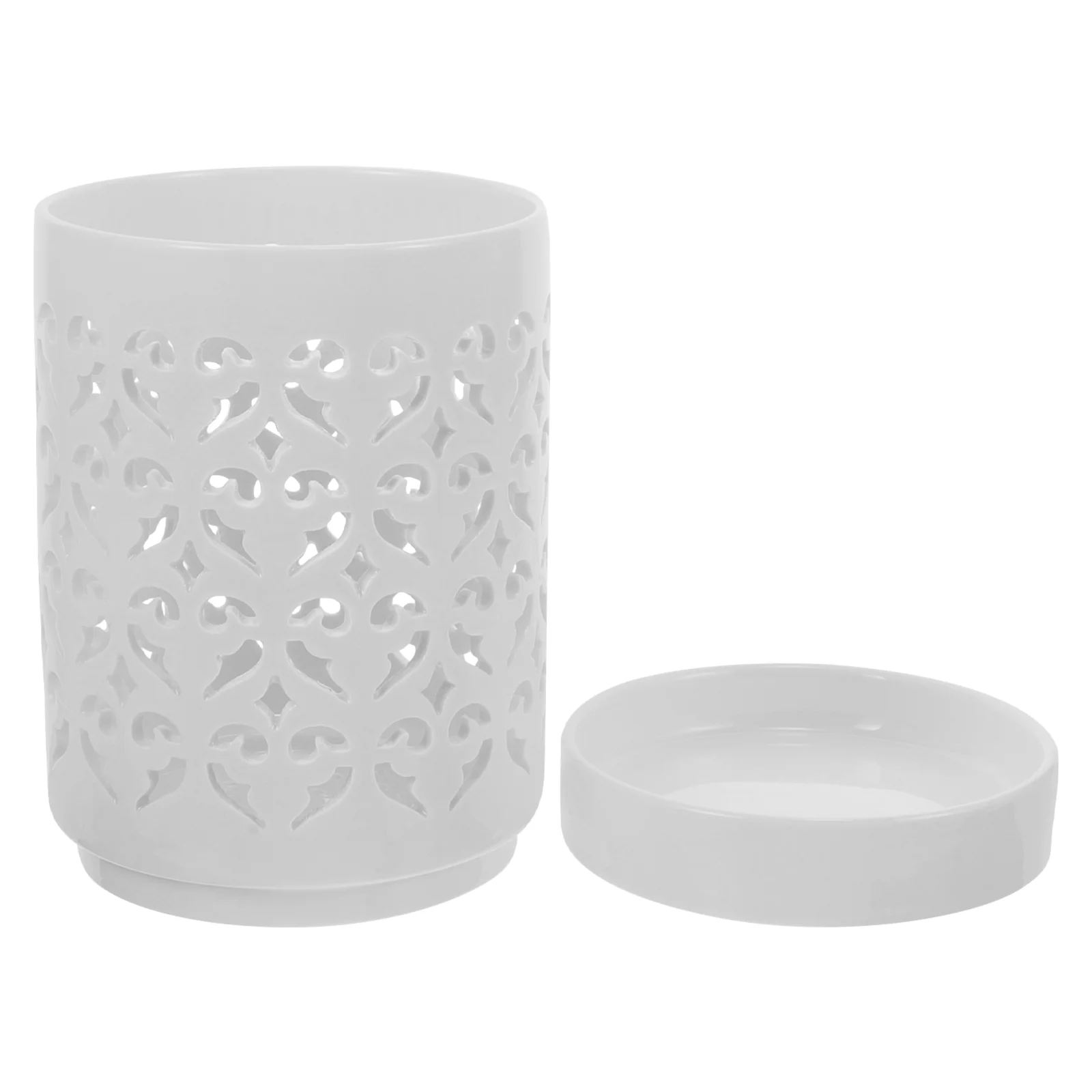 Flower Pot Orchid Pots Flowers Holder Hollow Out Ceramic with Holes White Breathable for Plants