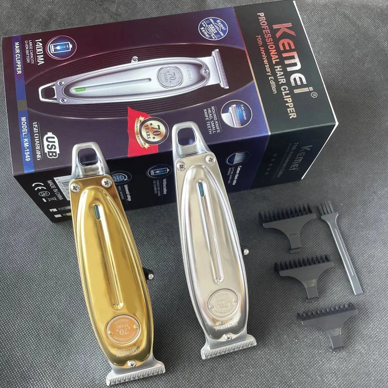 Electric Hair Clipper Full Metal trimmer for Men Beard     Cutting Machine Professional Barber KM-1949