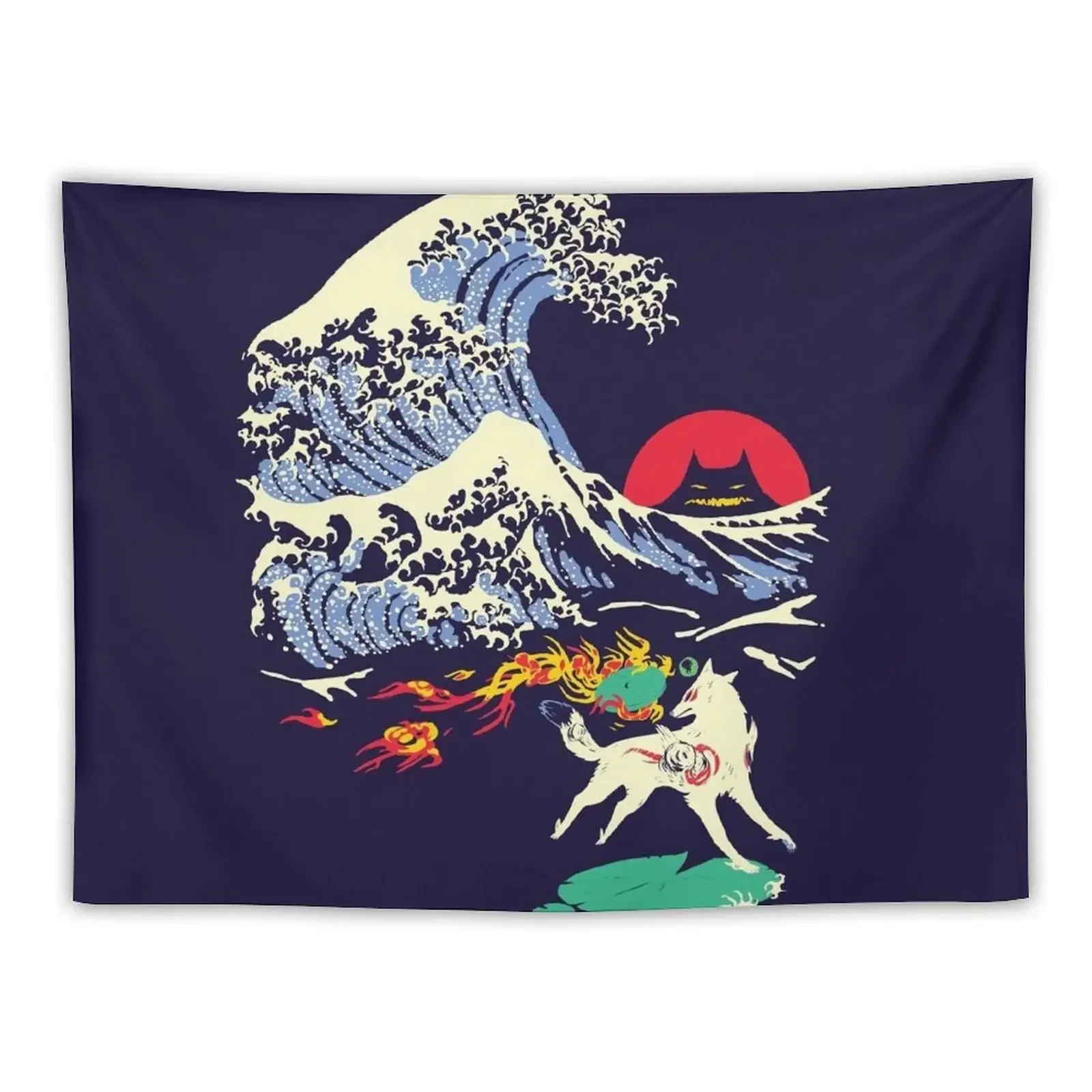 

The Great Wave off Oni Island Tapestry Wall Coverings House Decor Tapestry