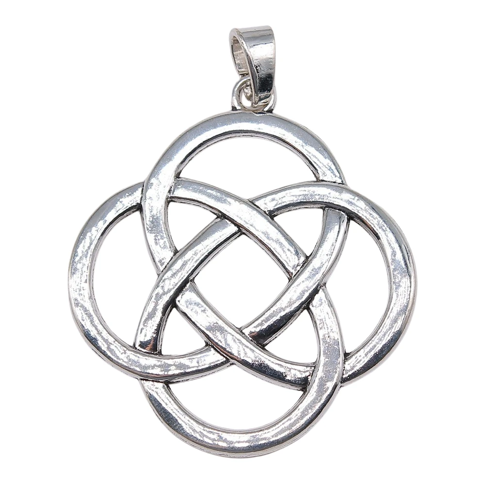 WYSIWYG 1pcs Large Chinese Knot Charms Pendants For Necklace Jewelry Making Findings 73x66mm