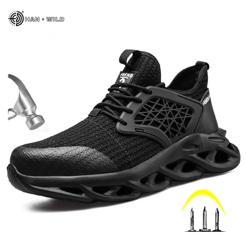 

Safety Shoes Men Women Steel Toe Boots Indestructible Work Shoes Lightweight Breathable Composite Toe Mens Sneakers Safety Boots