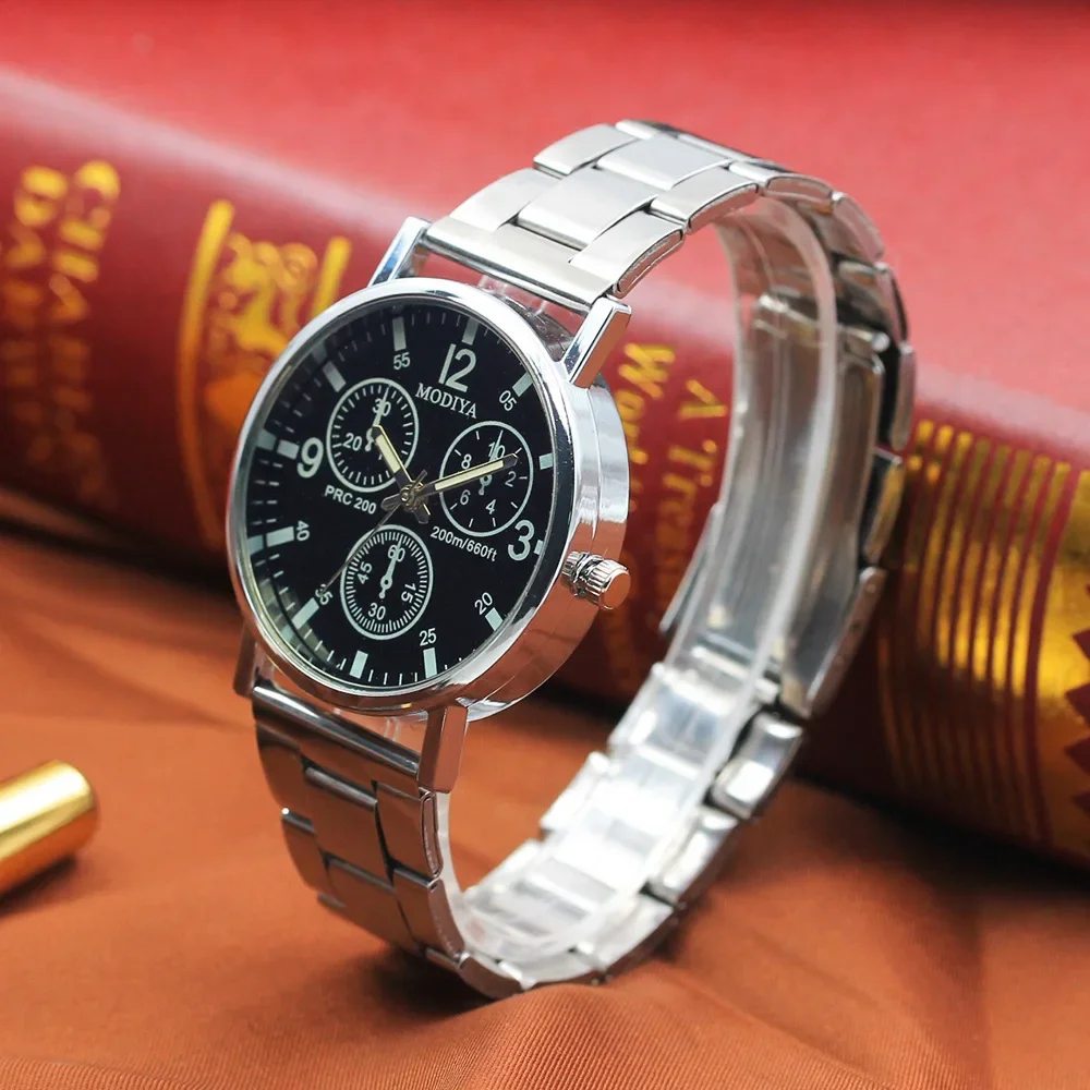 남성용 비즈니스 손목 시계, 스테인레스 스틸 쿼츠 시계, 2025 패션 남성 시계, 럭셔리 Reloj