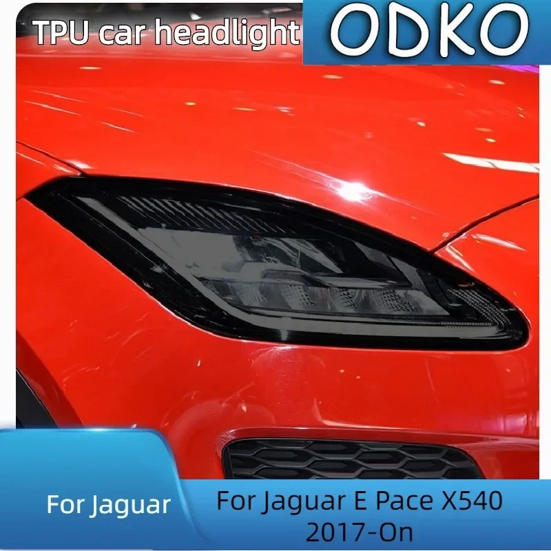 

Для Jaguar E Pace X540 2017-на автомобильные фары, задние фонари, защитная тонировочная пленка, дымчатая черная прозрачная наклейка из ТПУ, аксессуары