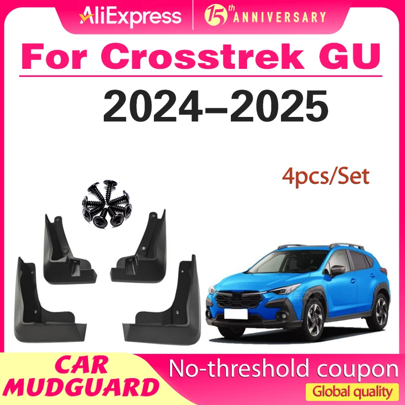 

4 брызговика для Subaru Crosstrek GU 2024 2025 3-го поколения, брызговики, брызговики, переднее и заднее крыло, защита от грязи