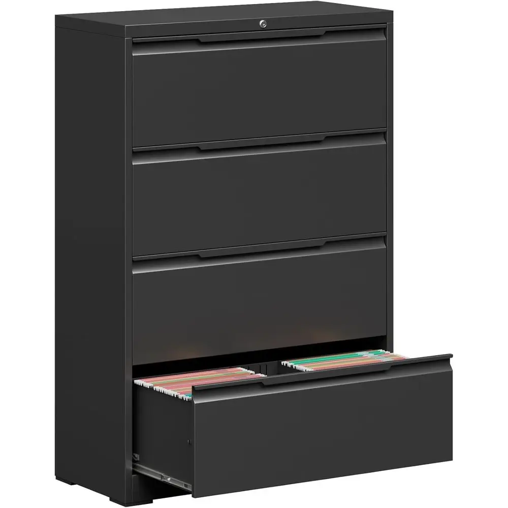Cabinet, 4 Der Metal with Lock, Lateral Cabinet or Home and Office, Lateral Cabinet or A4 Legal/Letter Size, Assembly Required (