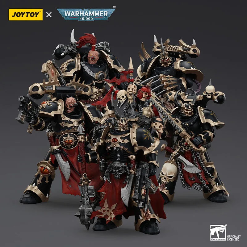 JOYTOY Warhammer 40K 1/18 الفوضى مشاة البحرية الفضائية الفيلق الأسود المختار عمل الشكل الجندي العسكري تمثال نموذج لعبة قابلة للجمع