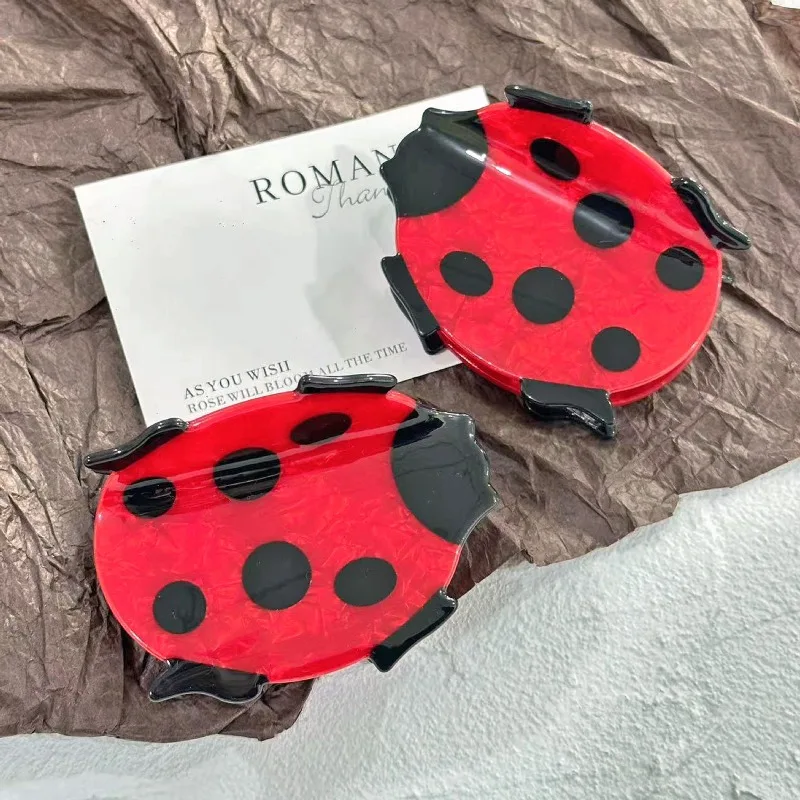 

Creative Seven-Star Ladybug Hair Claws Unique Niche Insect Series Design Hair Clips Lovely Styling Hair Accessories for Women