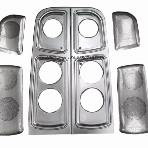Car Decoration Dashboard Speaker Silver Grille Car Audio System Cover