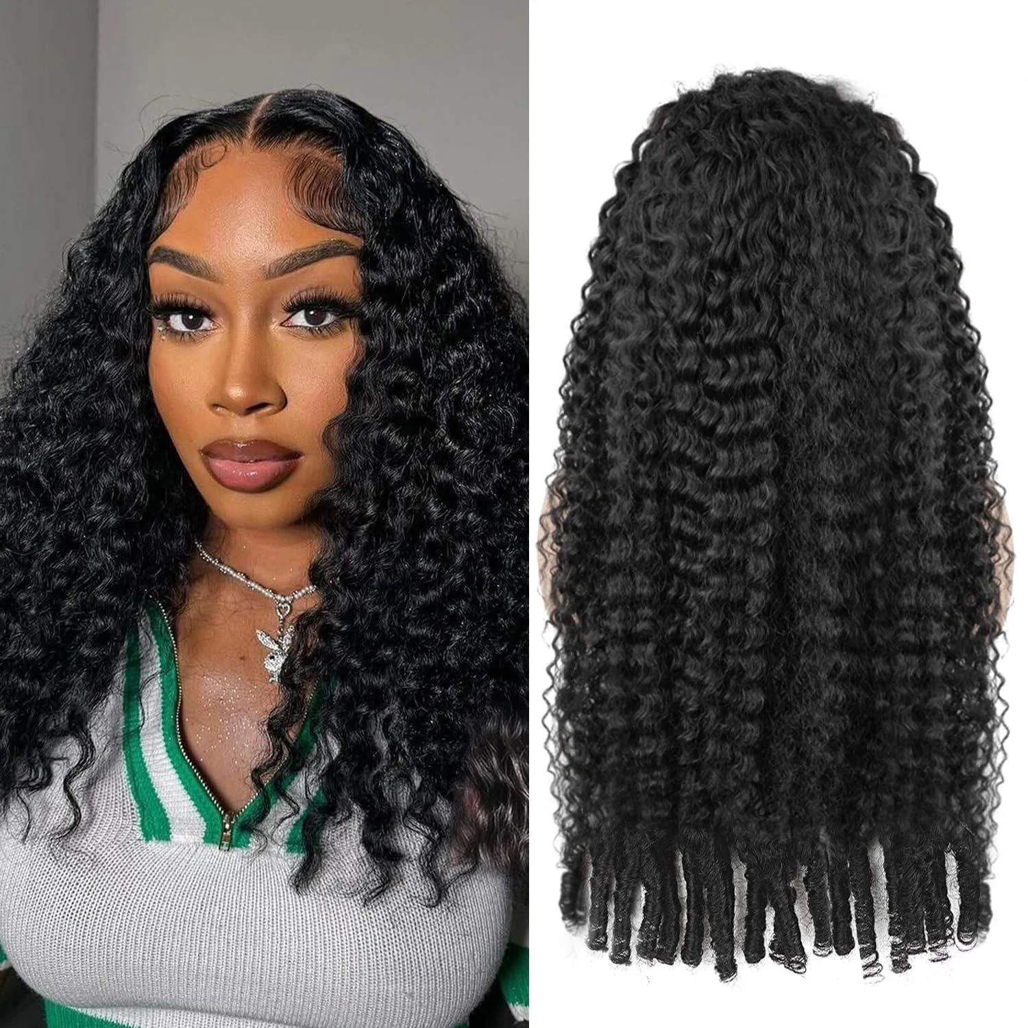 Парик ISEE Hair 13x6 Burmese Curly Lace Frontal без клея с завязками, легкая установка, от уха до уха, предварительно нарезанный, предварительно прорезанный, с эффектом натуральной линии роста волос